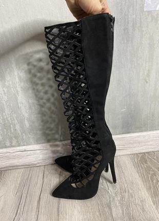 Ажурные сапоги сеткой missguided, 35,5-36р