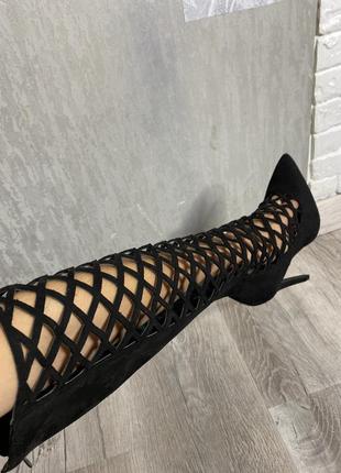 Ажурные сапоги сеткой missguided, 35,5-36р