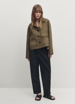 Куртка-укорочений плащ massimo dutti 6757/813
