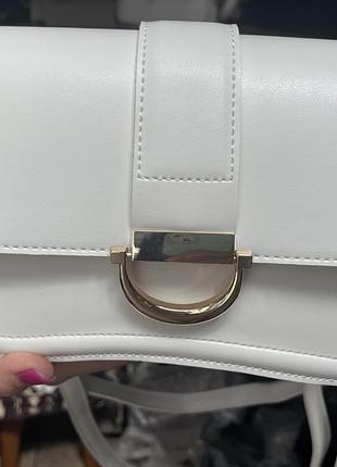 Сумка українського бренду біла стильна класика