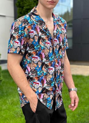 Сорочка pobedov dejavu los santos блакитний