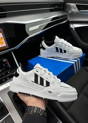 Мужские кроссовки в стиле adidas adi2000 адидас / демисезонные / весенние, летние, осенние / кожа / черные, белые