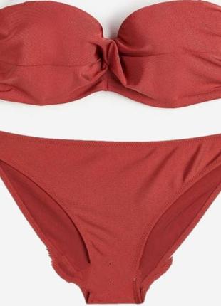 Терракотовый купальник раздельный, лиф трусики, h&m