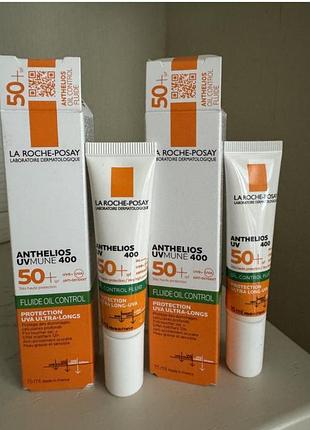 Легкий солнцезащитный флюїд la roche-posay anthelios uva 400 invisible fluid spf50+, 15 мл