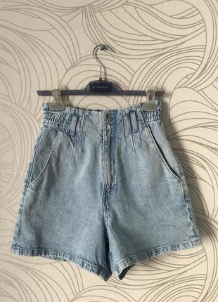 Джинсовые шорты с высокой посадкой «colin’s»