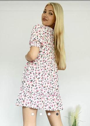Летнее платье с коротким рукавом9 фото