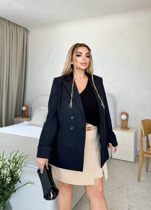 986 піджак. стильный двобортний піджак з натуральної тканини, оригінальна дизайнерська спинка , базо7 фото