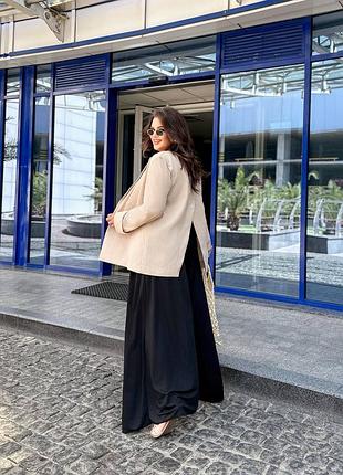 986 піджак. стильный двобортний піджак з натуральної тканини, оригінальна дизайнерська спинка , базо10 фото