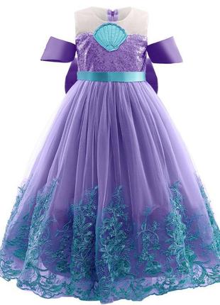 Дитяса друга сукня русалка русалочка фіолетово-бірюзова модель 2