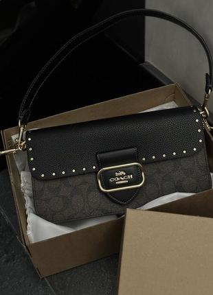 Шкіряна жіноча сумка коач coach класична сумка