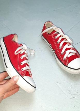 🎁1+1=3 червоні фірмові кросівки кеди converse, розмір 32