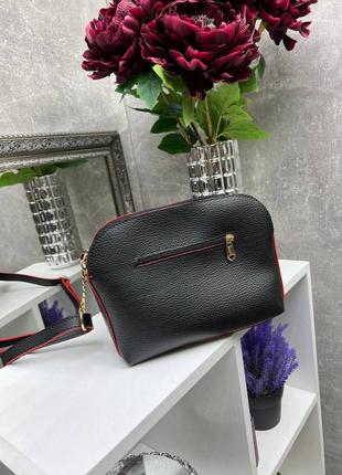 Жіноча стильна та якісна сумка з еко шкіри капучіно8 фото