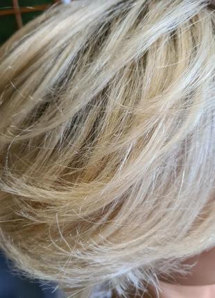 Перука фабрична на сітці 100% натуральне волосся.4 фото