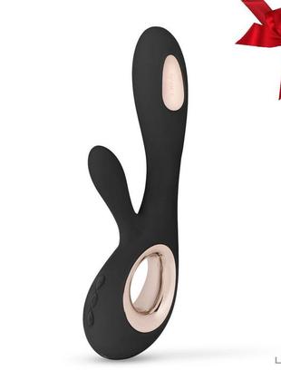 Вибратор-кролик lelo soraya wave black, манящие движения ствола  so8112