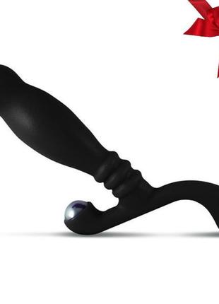 Масажер простати nexus glide black для новачків, ультрастимулюючий, з масажером промежини