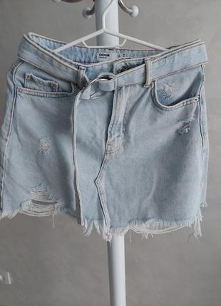 Джинсова спідниця bershka