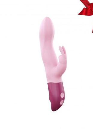 Вибратор-кролик love to love hello rabbit rose с гибким стволом и стимуляцией точки g, 2 мотора  so3352