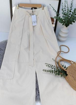Брюки carrot fit із високою талією від zara, розмір xs-s