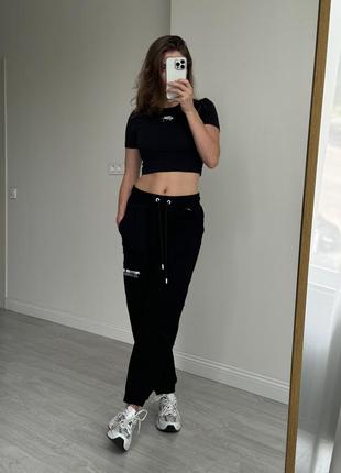 Штани спортивні bershka чорні2 фото