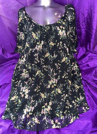 Кардиган туника платье большой размер шифон бренд