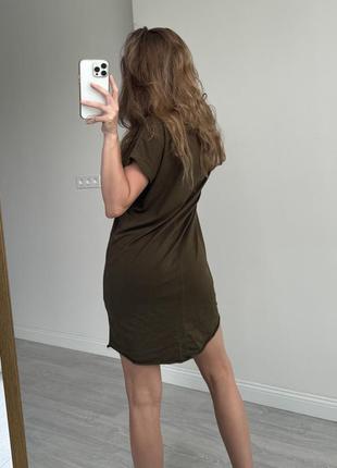 Зручна сукня - футболка хакі zara