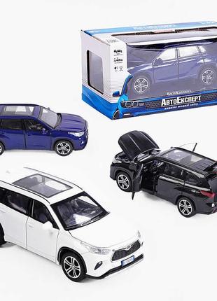 Машинка 40250 "авто эксперт", 3 цвета, металлопластик, 1:32, звук, свет, инерция, открывается дверь