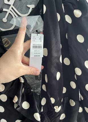 Сукня в стилі zara атлас міні з відкритим шикарним декольте