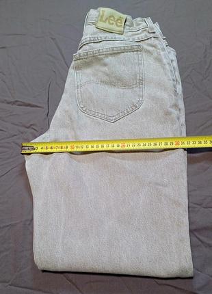 Талия 70 см mom vintage lee size 28х31 8 med кожаный патч джинсы светокоричневые