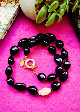 Кольє nolan miller, black and gold, вінтаж