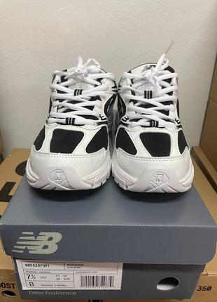 New balance 53о premium кроссовки25 беленс кожаные с сеткой демисезонные6 фото