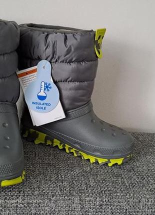 Зимові чобітки дутіки crocs unisex-child kids' classic neo puff boot