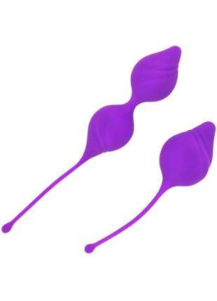 Набор силиконовых вагинальных шариков kegel set purple, 3,5 см.