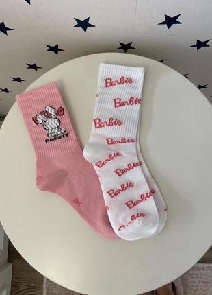 Комплект ярких красивых носков, высокие носочки с клубникой, буквами, леопард, розовые белые с сердечками носочки2 фото