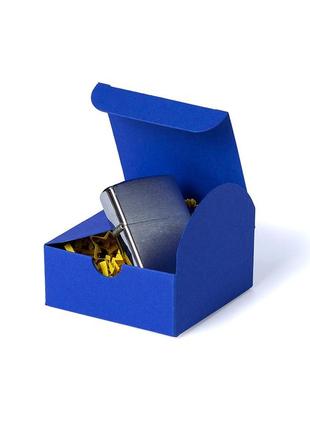 Коробка подарочная 70 х 70 х 30 мм, самосборная, 270 гр/м2, синий