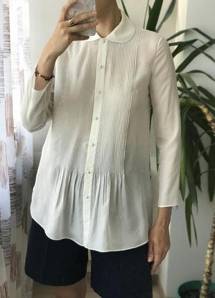 Шелковая тонкая блуза massimo dutti шовкова легенька блуза