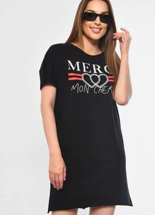 Туника с принтом сердца надписи полоска