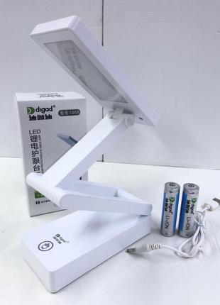 Настольная лампа с сенсором и двумя аккумуляторами (24led-5730) (3w)(3000-6000k)