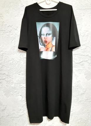 Стильна трендова сукня футболка великого розміру від 45 до 763 фото