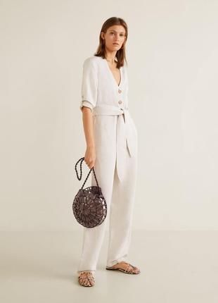 Комбінезон брючний лляний mango