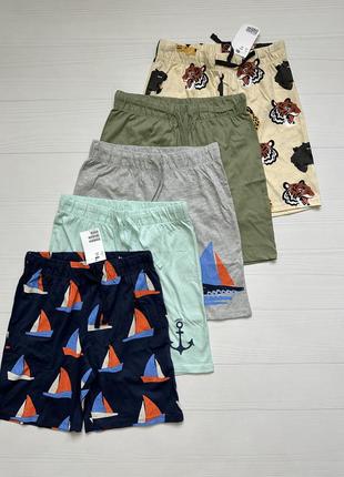 Новые трикотажные шорты для мальчика h&m 134