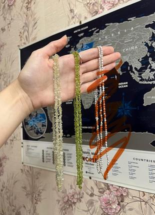 Набор винтажных бус из камней.