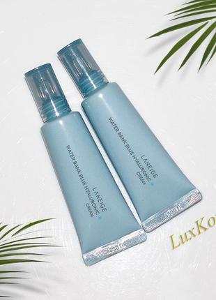 Зволожуючий крем для жирної шкіри laneige water bank blue hyaluronic cream for combination to oily