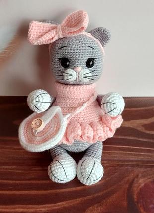 Киця котик кицюня кошеня іграшка ручної роботи хендмейд