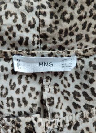 Блуза с пышным рукавом mango из хлопка4 фото
