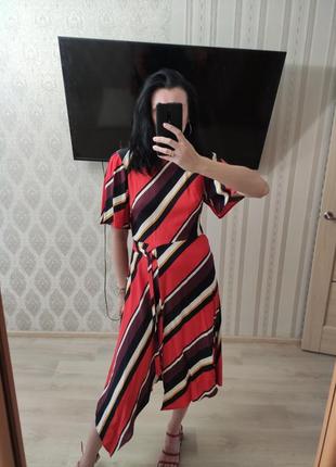 Платье 💯%вискоза, невесомое, очень акцентное, яркое и необычное, красивая спинка с небольшим разрезом возле пуговицы, оригинальный подол,