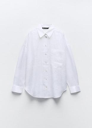 Базова лляна сорочка зі 100% льону zara