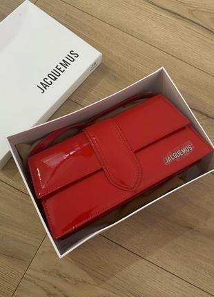 Сумка jacquemus червона le bombino