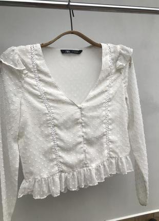 Блуза блузка белая zara