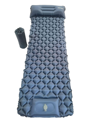 Надувний туристичний килимок для походів каремат з подушкою кемпінговий для гарного сну матрац для в