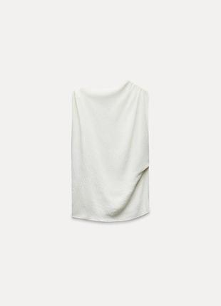 Асимметричный топ с домотканым эффектом